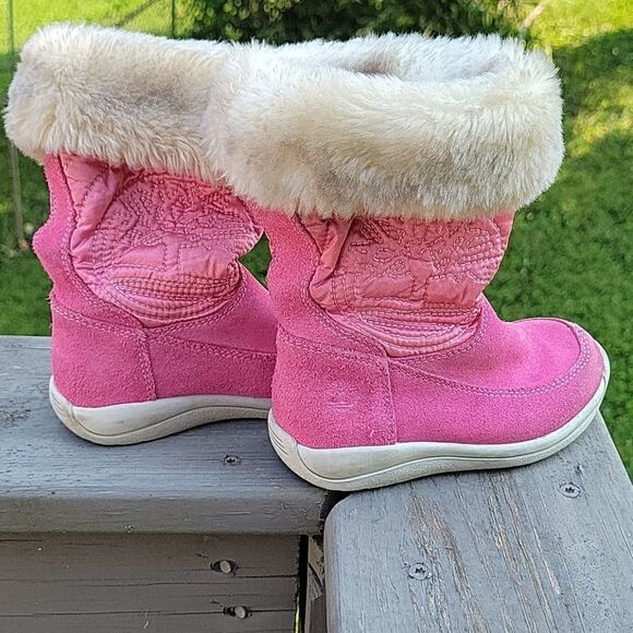 Timberland HLBRY pink toddler boots size 7 - Picture 4 of 6